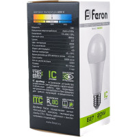 Светодиодная лампа FERON 20W 230V E27 4000K, LB-98 25788