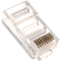Универсальная вилка Cablexpert RJ-45 8P8C кат.5e, контакты 6 микрон 100 шт. PLUG3UP6/5