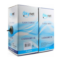 Кабель SkyNet Light UTP outdoor 4x2x0,46, медный, FLUKE TEST, кат.5e, однож., 305 м, box, черный CSL-UTP-4-CU-OUT