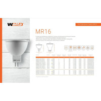 Лампа WOLTA LED 7.5Вт 4000K GU5.3 25SMR16-220-7.5GU5.3