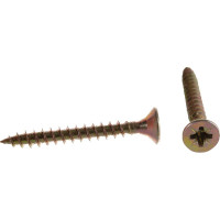 Шуруп для дерева Саморезик 6х50 универсальный потай, желтый цинк, Pz-3 250шт SYZ-6х50-250