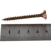 Шуруп для дерева Саморезик 6х50 универсальный потай, желтый цинк, Pz-3 250шт SYZ-6х50-250