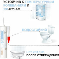 Силиконовый герметик FOME FLEX SANITARY SILICON 102 (прозрачный; 310 мл) 01-4-1-101