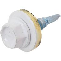 Кровельный саморез Саморезик 4,8х19 RAL9003 сигнальный белый 250шт SKRAL9003-4,8х19-250