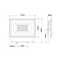 Светодиодный прожектор Wolta 5700K, 50Вт светодиоды SMD, IP65, белый WFL-50W/06W