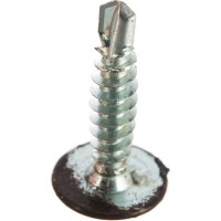 Саморез по металлу с пресс-шайбой Саморезик 4,2х19 RAL8017 кор. шоколад острый 200шт DGVo-4,2/19-200-RAL8017