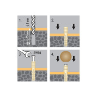 Комплект дверного ограничителя ЕВРОПАРТНЕР TSM бук 87578