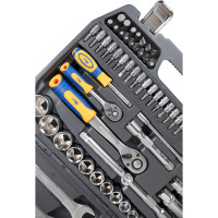 Набор инструмента 1/2 Dr и 1/4 Dr 82 предмета KRAFT KT 700305
