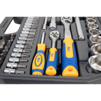 Набор инструмента 1/2 Dr и 1/4 Dr 82 предмета KRAFT KT 700305