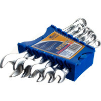 Набор комбинированных ключей 6шт: 8 10 12 13 14 17мм пластиковый держатель KRAFT KT 700550