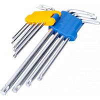 Набор торцевых Г-образных длинных torx ключей 9шт KRAFT KT 700565