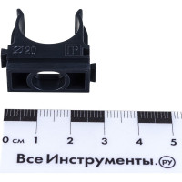 Крепёж-клипса для труб Промрукав Полистирол черная д20 100 шт. PR.02720ч