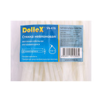 Нейлоновый хомут стяжка DolleX 3,6х150 мм, уп. 100 шт., белый SN-416