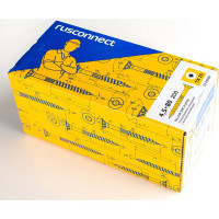 Шуруп Rusconnect CS 04580 с/нарез. д/дерева, потай, 4,5х80, 200 шт. Желтый цинк 314580
