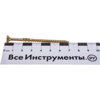 Шуруп Rusconnect CS 04570 с/нарез. д/дерева, потай, 4,5х70, 200 шт. Желтый цинк 314570