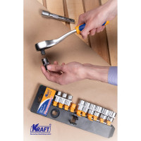 Набор головок торцевых и принадлежностей KRAFT 1/2 Dr 12 предметов KT 700318
