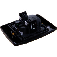 Розетка ЭРА 12-2108-06 2X2P E Schuko со шторками, 16A-250В, IP20, 12, чёрный Б0036447