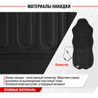 Подогрев сиденья со спинкой, с терморегулятором SKYWAY 2 режима, черный S02201006