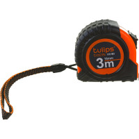 Рулетка Tulips tools с фиксатором, 3 м/16 мм II10-003