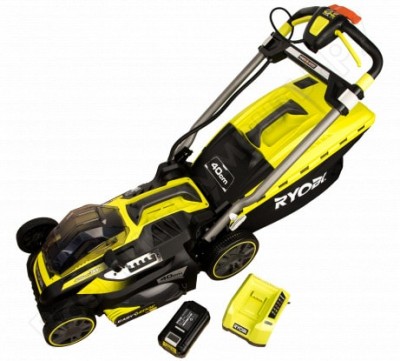 Ryobi аккумуляторная газонокосилка функция power assist rlm36x41h50p 5133002809