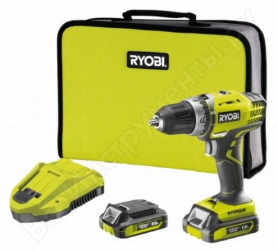 Ryobi 14.4в компактная дрель-шуруповерт r14dde-ll15s