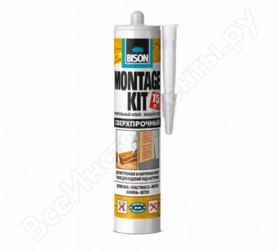 Bison клей montagekit super strength crt 350g 6304336