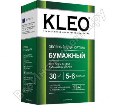 KLEO Клей обойный для любых бумажных обоев, сыпучий 010 OPTIMA 5-6