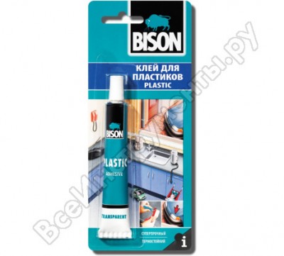 Bison клей для пластика plastic adhesive crd 25ml 6307217