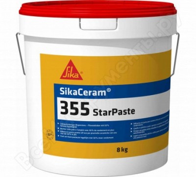 Sika дисперсионный плиточный клей ceram-355 starpaste 8кг 622