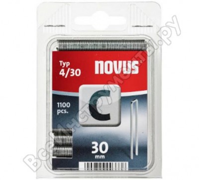 Novus скобы 1100 шт. с узкой спинкой для степлера,1,1x6x30 мм;4/30 042-0461