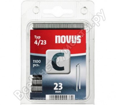 Novus скобы с узкой спинкой 1100 шт. для степлера,1,1x6x23 мм; 4/23 042-0392