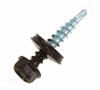 Tech-krep саморез кр св. 4,8x35 ral-8019 коричневый 60 шт - коробка с ок. 124635