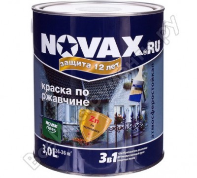 Goodhim грунт эмаль 3в1 novax бирюзовый ral 5021 глянцевая, 3 л. 39771