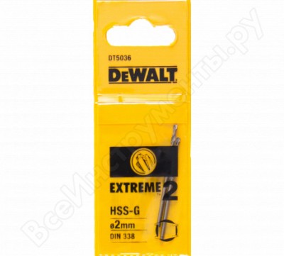 Dewalt сверл.п/мет.ex2 hss-g,2x49x24мм,2шт dt5036