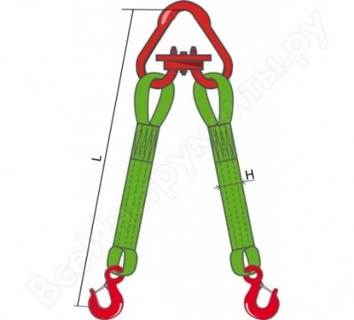 Двухветвевой текстильный строп КантаПлюс 2СТ-2,5/2,0м