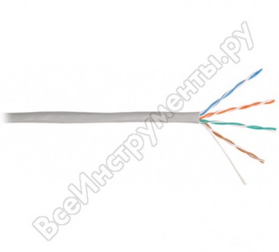 Nikolan кабель u/utp 4 пары, одножильный, серый, 305м nkl 4100a-gy