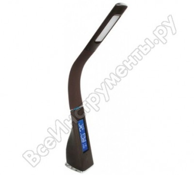 Camelion kd-817 c10 коричневый LED свет-к наст.,6 вт,230в, сенс.,часы, термометр 13402