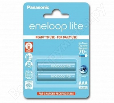 Panasonic аккум. r03 aaa eneloop lite ni-mh 550mah предзаряженный бл/2 5410853052753