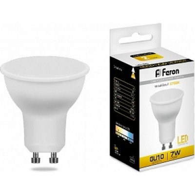 Светодиодная лампа FERON LB-26 80LED 7W 230V GU10 2700K 25289