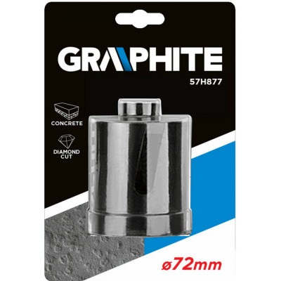 GRAPHITE Корончатое сверло 72 x 8 x 75 мм 57H877