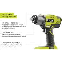 Ryobi ONE+ Ударный гайковерт R18IW3-0 3002436 без аккумулятора в комплекте 5133002436