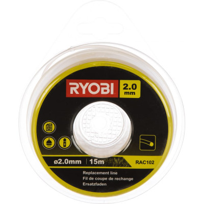 Ryobi Леска 2,0 мм 15 м круглая, белая RAC102 5132002639