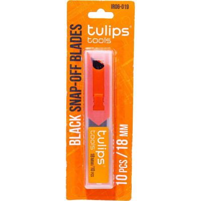 Tulips tools лезвие сегментное 18мм 10шт black ir06-019