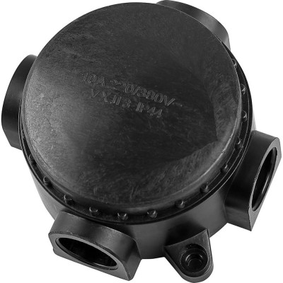 Feron монтажная разветвительная коробка, 380v, 110х48х110, черный, кэм 1-10-4б, 29850