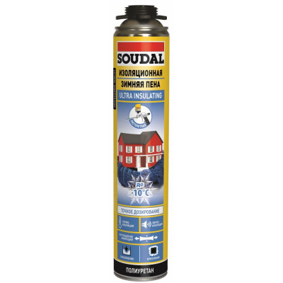 Soudal изоляционная зимняя пена пистолетная 750 мл. 134573
