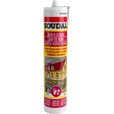 Soudal универсальный силикон серый 105908