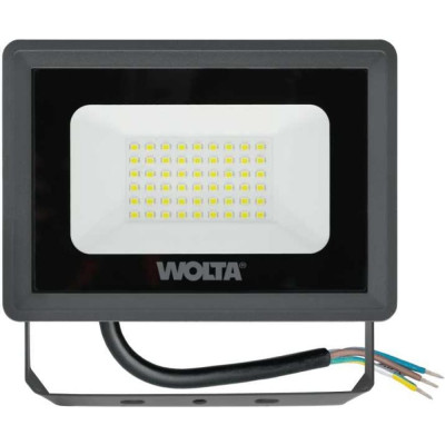 Wolta светодиодный прожектор, 5700k, 50 w smd, ip 65,цвет серый, слим wfl-50w/06