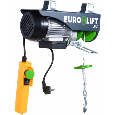 EURO-LIFT Лебедка электрическая стационарная РА-1000А г/п 500/1000 кг. высота подъема 12/6 м. IP54 00002845