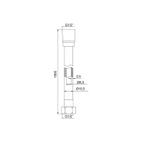 IDDIS Шланг д душа, PVC усилен., 2.0м A50711 2.0