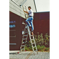 Трехсекционная алюминиевая лестница 3х8 Krause Corda 010384